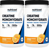Nutricost Micronized Creatine Monohydrate Powder - 500g (100 Servings) - Pure Unflavored - 5g Per Serving - Non-GMO, Gluten Free