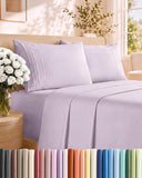 Queen Size 4 Piece Sheet Set - Comfy Breathable & Cooling Sheets - White
