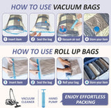 Vacuum Storage Bags with Hand Pump, Vacuum Seal Space Saver Bags,20 Combo