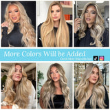 Human Hair Balayage Wig Human Hair 180% Density Highlight Blonde Real Wigs for Women Pre Plucked Undetectable 13x4 HD Lace Frontal Ombre Highlight Ash Blonde Wig with Brown Roots 22 Inch