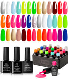 Beetles Gel Nail Polish Kit with U V Light 80Pcs Color Enchantment 55 Colors Gel Polish Starter Kit with Base Top Coat Nail Art Stickers Manicure Tools Gift for Women