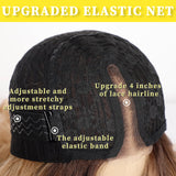 AISI HAIR Black Wig for Women, Long Wavy Lace Hairline Middle Part Synthetic Heat Resistant Wig for Daily Party-26 Inch