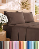 Queen Size 4 Piece Sheet Set - Comfy Breathable & Cooling Sheets - White