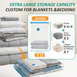 Vacuum Storage Bags with Hand Pump, Vacuum Seal Space Saver Bags,20 Combo