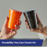 Hefty Party On Disposable Plastic Cups, Assorted, 16 Ounce, 100 Count