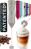 Zulay Kitchen Powerful Milk Frother Wand With Duracell Batteries - Ultra Fast Handheld Drink Mixer - Electric Whisk Foam Maker for Coffee, Lattes, Cappuccino & Matcha - Triple Whisk - Black