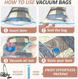 Vacuum Storage Bags with Hand Pump, Vacuum Seal Space Saver Bags,20 Combo