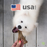 Benebone Wishbone Dog Chew Toy for Aggressive Chewers, Real Bacon, Medium