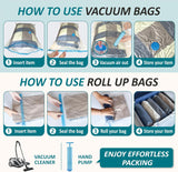 Vacuum Storage Bags with Hand Pump, Vacuum Seal Space Saver Bags,20 Combo