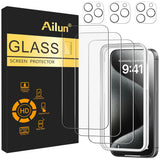 Ailun Screen Protector + Camera Lens Protector for iPhone 17, 3+3Pack
