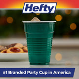 Hefty Party On Disposable Plastic Cups, Assorted, 16 Ounce, 100 Count