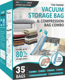Vacuum Storage Bags with Hand Pump, Vacuum Seal Space Saver Bags,20 Combo