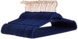 Amazon Basics Slim Velvet Non-Slip Space Saving Suit Clothes Hangers, Closet Organizer, Black, 50-Pack