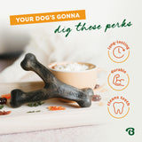 Benebone Wishbone Dog Chew Toy for Aggressive Chewers, Real Bacon, Medium