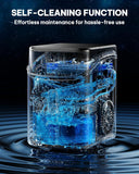 Silonn Ice Maker Countertop, Portable Ice Machine with Carry Handle, Self-Cleaning Ice Makers with Basket and Scoop, 9 Cubes in 6 Mins, 26 lbs per Day, Ideal for Home, Kitchen, Camping, RV