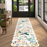 Washable Christmas Rug Runner 2x6 - Xmas Snowflake Green Rug for Kitchen Entryway Non Slip Farmhouse Low Pile Carpet for Laundry Bedroom Bathroom Stain Resistant Floor Mat Pet-Friendly Rug（2x6，Green）