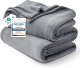 Bedsure Fleece Bed Blankets Queen Size Grey - Soft Cozy Warm Halloween Fall Throw Blanket Lightweight Room Home Decor, Christmas Decorations Gifts for Women and Men, 90x90 inches