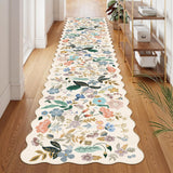 Washable Christmas Rug Runner 2x6 - Xmas Snowflake Green Rug for Kitchen Entryway Non Slip Farmhouse Low Pile Carpet for Laundry Bedroom Bathroom Stain Resistant Floor Mat Pet-Friendly Rug（2x6，Green）