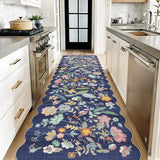 Washable Christmas Rug Runner 2x6 - Xmas Snowflake Green Rug for Kitchen Entryway Non Slip Farmhouse Low Pile Carpet for Laundry Bedroom Bathroom Stain Resistant Floor Mat Pet-Friendly Rug（2x6，Green）