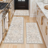 Washable Christmas Rug Runner 2x6 - Xmas Snowflake Green Rug for Kitchen Entryway Non Slip Farmhouse Low Pile Carpet for Laundry Bedroom Bathroom Stain Resistant Floor Mat Pet-Friendly Rug（2x6，Green）