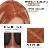 AISI HAIR Black Wig for Women, Long Wavy Lace Hairline Middle Part Synthetic Heat Resistant Wig for Daily Party-26 Inch