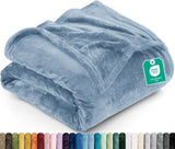 Utopia Bedding Soft Fleece Bed Blanket Throw Size Ash Grey (50x60 Inch)
