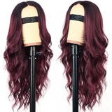 AISI HAIR Black Wig for Women, Long Wavy Lace Hairline Middle Part Synthetic Heat Resistant Wig for Daily Party-26 Inch