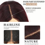 AISI HAIR Black Wig for Women, Long Wavy Lace Hairline Middle Part Synthetic Heat Resistant Wig for Daily Party-26 Inch