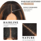 AISI HAIR Black Wig for Women, Long Wavy Lace Hairline Middle Part Synthetic Heat Resistant Wig for Daily Party-26 Inch
