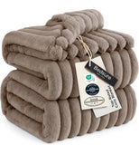 Bedsure GentleSoft White Throw Blanket for Couch - Halloween Decorations for Fall Home Living Room Decor, Cozy Fleece Blanket, Christmas Birthday Gifts for Women Mom Her Girls, Off White, 50x60 in