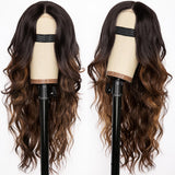 AISI HAIR Black Wig for Women, Long Wavy Lace Hairline Middle Part Synthetic Heat Resistant Wig for Daily Party-26 Inch