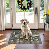 Washable Christmas Rug Runner 2x6 - Xmas Snowflake Green Rug for Kitchen Entryway Non Slip Farmhouse Low Pile Carpet for Laundry Bedroom Bathroom Stain Resistant Floor Mat Pet-Friendly Rug（2x6，Green）