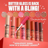 Butter Gloss Bling Lip Gloss, Non Sticky and Shiny Vegan Lip Makeup - She Got Money