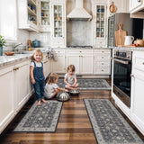 Washable Christmas Rug Runner 2x6 - Xmas Snowflake Green Rug for Kitchen Entryway Non Slip Farmhouse Low Pile Carpet for Laundry Bedroom Bathroom Stain Resistant Floor Mat Pet-Friendly Rug（2x6，Green）