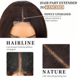 AISI HAIR Black Wig for Women, Long Wavy Lace Hairline Middle Part Synthetic Heat Resistant Wig for Daily Party-26 Inch