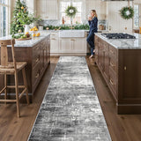 Washable Christmas Rug Runner 2x6 - Xmas Snowflake Green Rug for Kitchen Entryway Non Slip Farmhouse Low Pile Carpet for Laundry Bedroom Bathroom Stain Resistant Floor Mat Pet-Friendly Rug（2x6，Green）