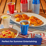 Hefty Party On Disposable Plastic Cups, Assorted, 16 Ounce, 100 Count