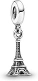 Jewelry Eiffel Tower Sterling Silver Charm, with Gift Box