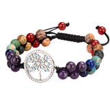 Unisex 7 Chakra Healing Bracelet 8mm