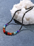 Unisex 7 Chakra Necklace Natural Chakra Gemstone Healing Crystal 