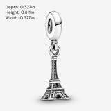 Jewelry Eiffel Tower Sterling Silver Charm, with Gift Box