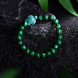 10 Pieces Beads Bracelet Natural Stone Elastic Friendship Bracelet for Women Men