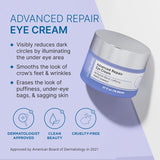 Advanced Repair Eye Cream - under Eye Cream for Puffiness, Bags, and Dark Circles, Visibly Improve the Look of Fine Lines, Wrinkles, and Crows Feet - 0.57 Fl Oz