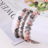 3 PCS Healing Crystal Bracelets for Women Men 4Mm 6Mm 8Mm round Stone Beaded Bracelet Semi-Precious Gemstones Bracelet Jewelry Gifts