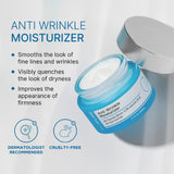 Glyco-Peptide anti Wrinkle Face Cream - Hyaluronic Acid Moisturizer for Face with Glycolic Acid, Peptides, and Vitamin E - Hydrating Facial Moisturizer with Anti-Aging Formula - 1.7 Fl Oz