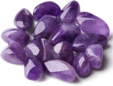 Amethyst Tumbled Polished Natural Healing Crystals Stones Bulk Stones Crystal for Energy Reiki Tumbling Cabbing Balancing Decoration Gemstones Crystal Healing Meditation Therapy Gift 100G